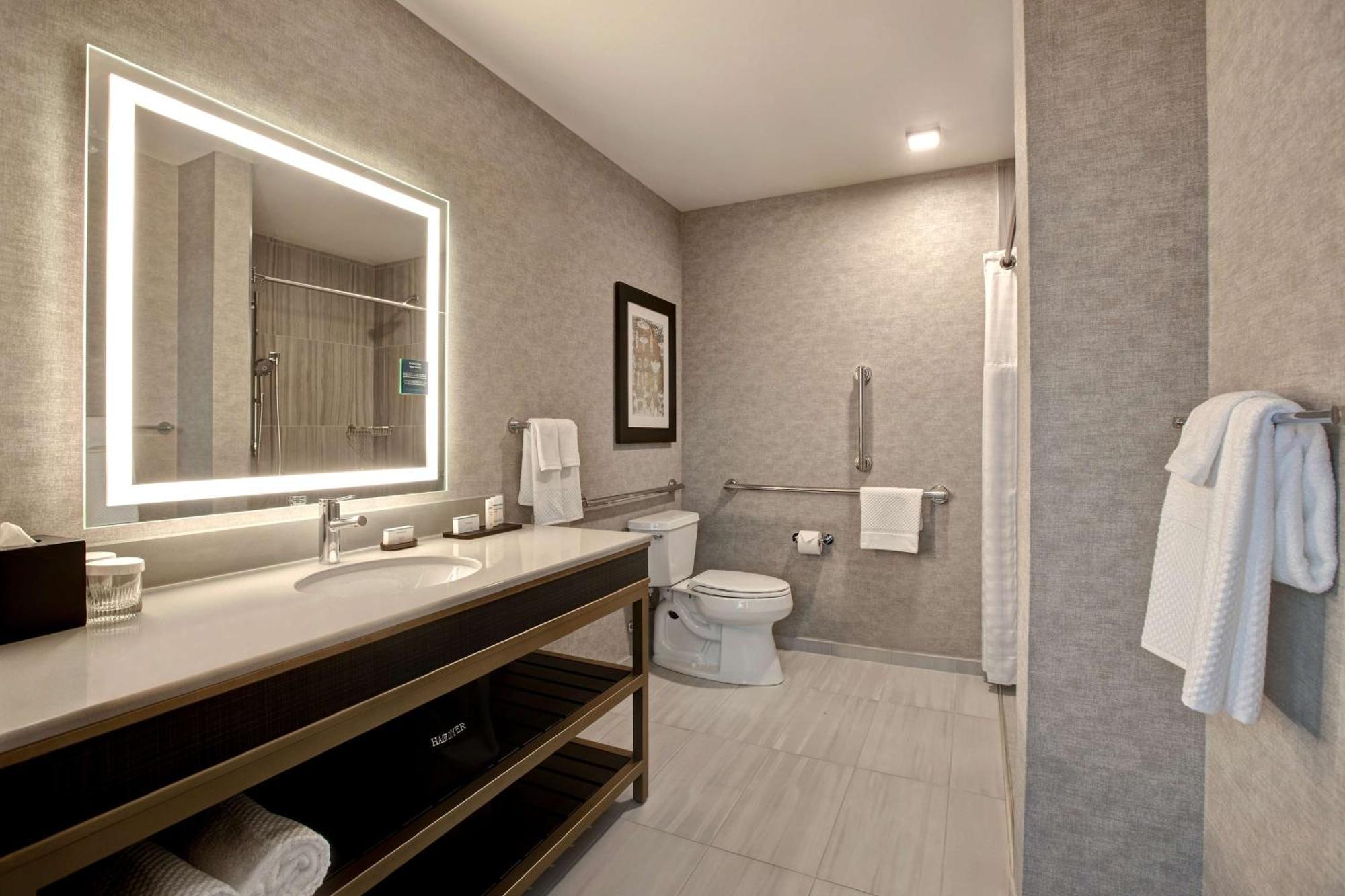 King Studio Suite with Roll-In Shower - Hearing Access