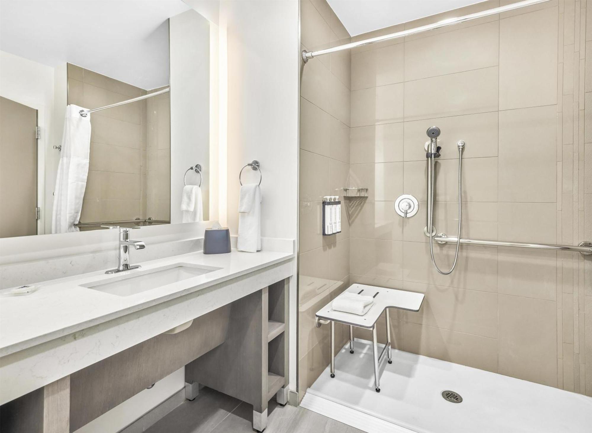 King Studio Suite with Kitchen and Roll-In Shower - Disability Access