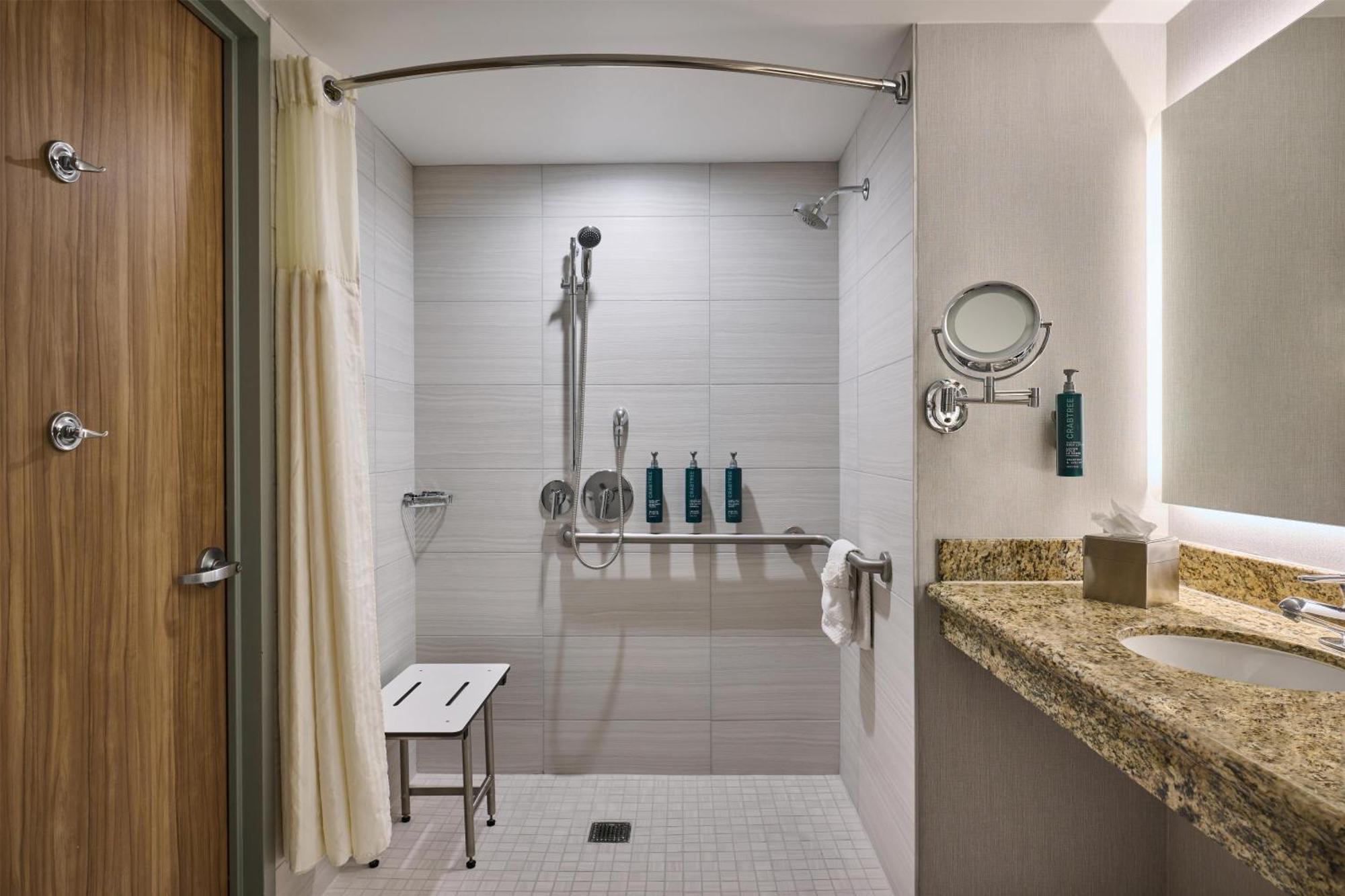 King Room Roll Shower Mobility Hearing Accessible or Non-Smoking