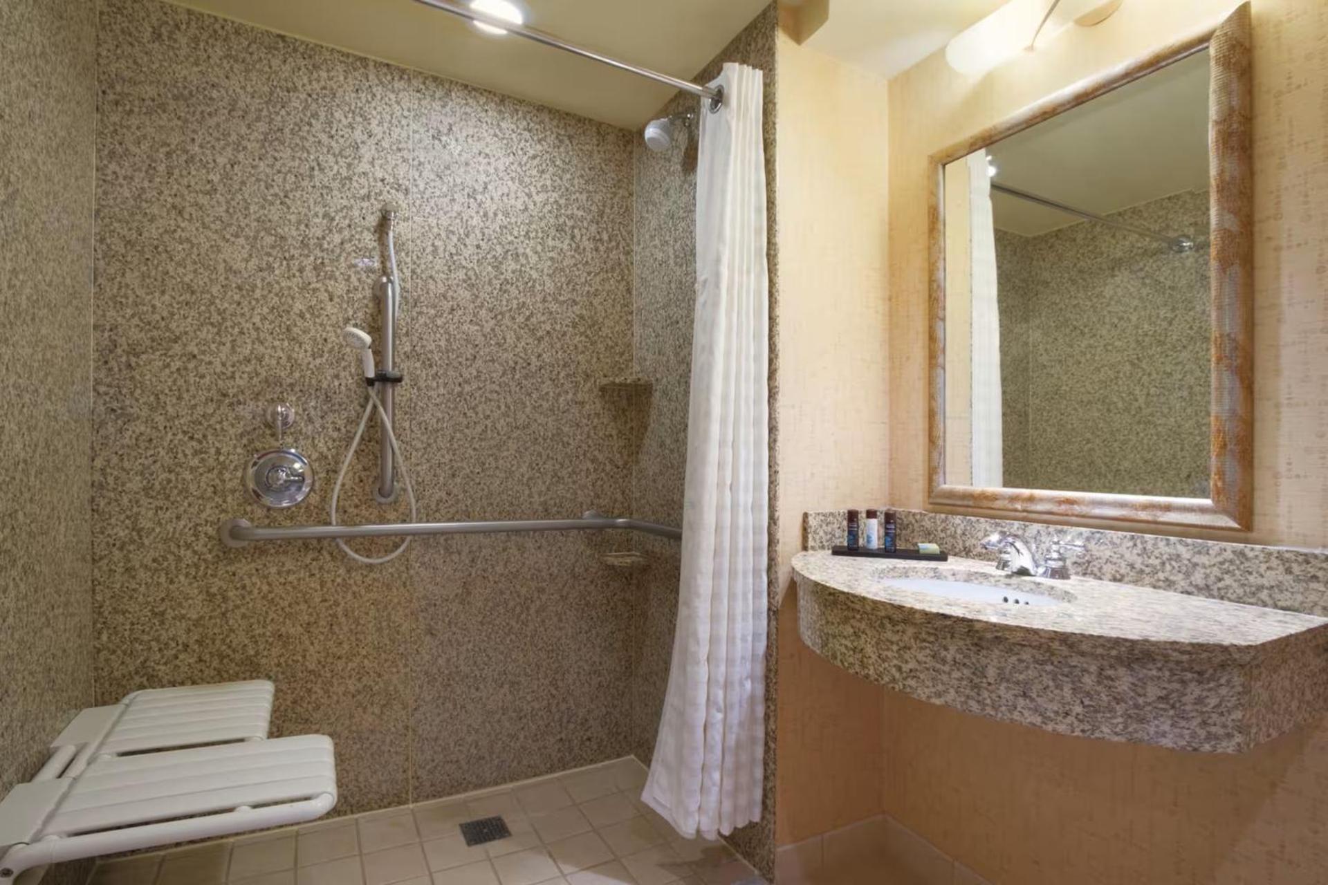 Suite Two Queen Beds Roll Shower Mobility Hearing Access or Non-Smoking