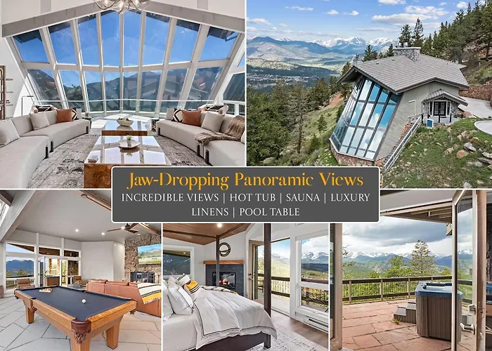 Casa De Cristal-Epic Views-Hottub-Sauna-Sleeps 10-Luxury Linens-Stocked Kitchen Estes Park