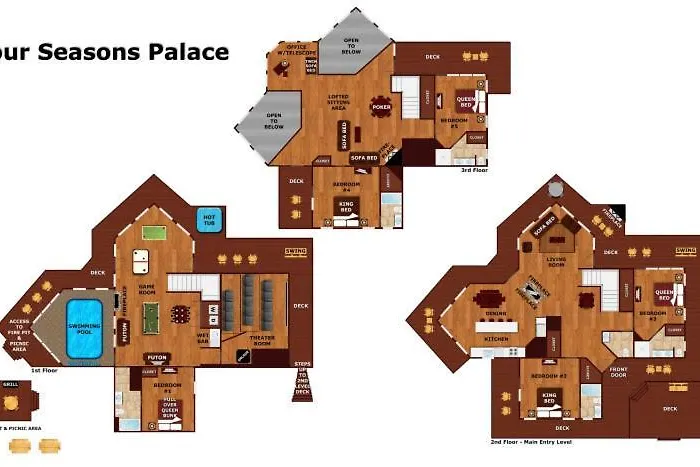 Four Seasons Palace By American Patriot Getaways Pigeon Forge
