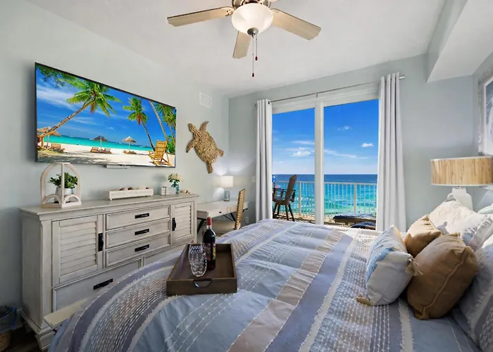 Steps To Beach & Breathtaking Ocean , Pier Park Views Sleeps 8 Panama City Beach