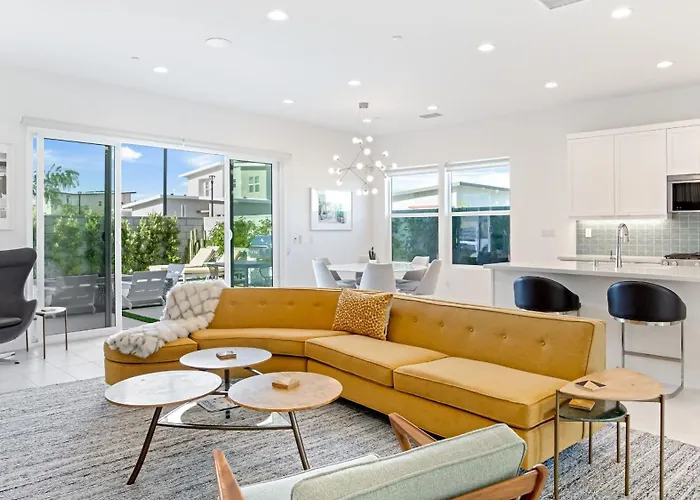Lumen At Tahquitz: New Build With Pool Fire Pit Designer Interiors Villa Palm Springs
