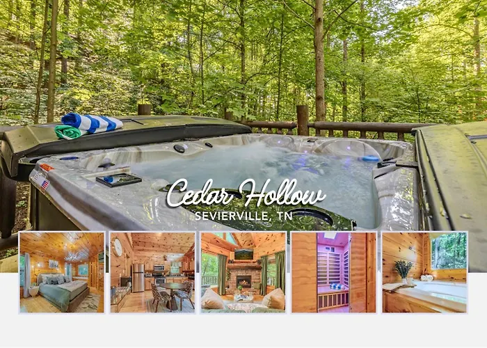 Romantic Escape For 2 Views, Hottub, Sauna & Dogs Sevierville