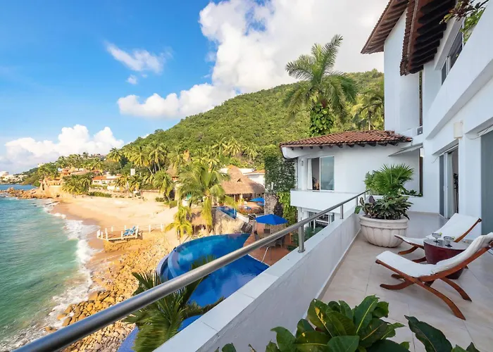 Private Beachfront Villas Puerto Vallarta 12-30 Guests